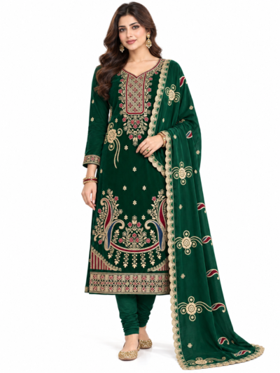 ASIM JOFA Winter Collection 2027 – Premium Dhanak 3-Piece Suit with Heavy Embroidered Shirt & Dupatta