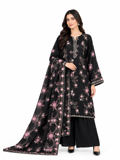 BATIK Airjet Dhanak 3-Piece Suit – Heavy Multi-Head Embroidery