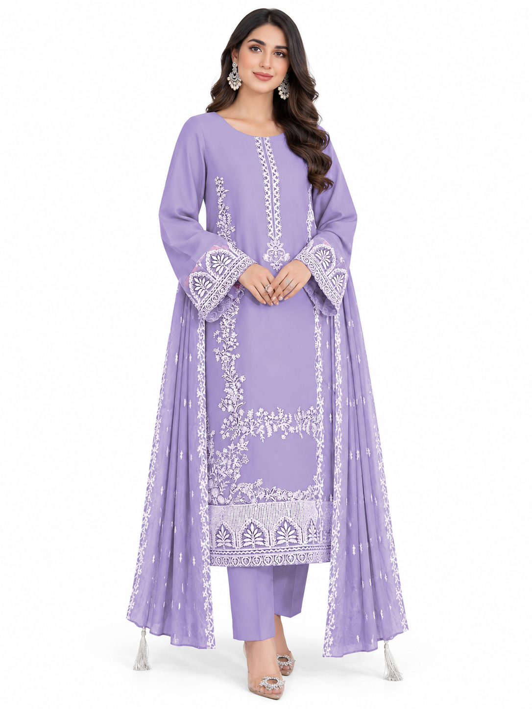 LOOMZIVA Winter Collection – Heavy Embroidered Airjet Dhanak 3-Piece Suit