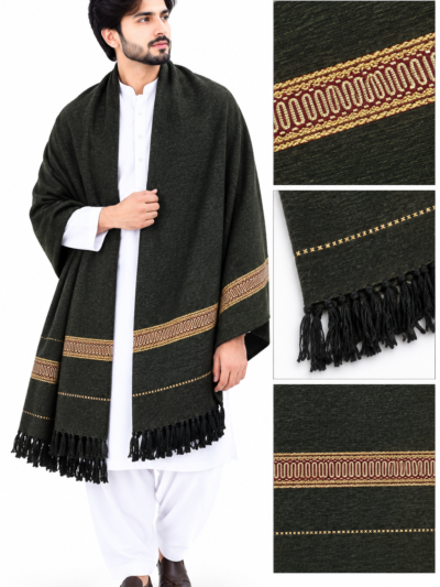 Elegant Dark Grey Pakistani Shawl Premium Traditional Winter Wrap