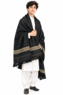 Heavy Handmade Dark Grey Multani Work Shawl for Children Pakistani Winter Shawl 700g