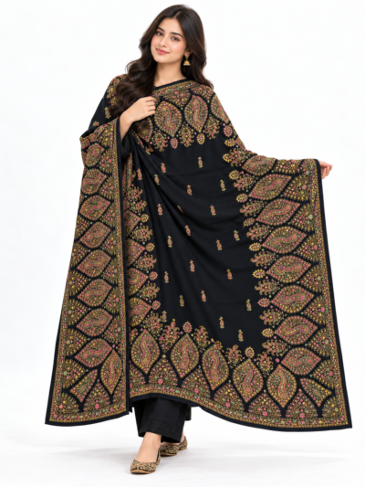 Multani Handmade Shawls for Girls Traditional Pakistani Winter Shawl