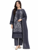 Loomziva Winter Collection 2027 – Premium Dhanak 3-Piece Suit with Heavy Embroidered Shirt & Dupatta
